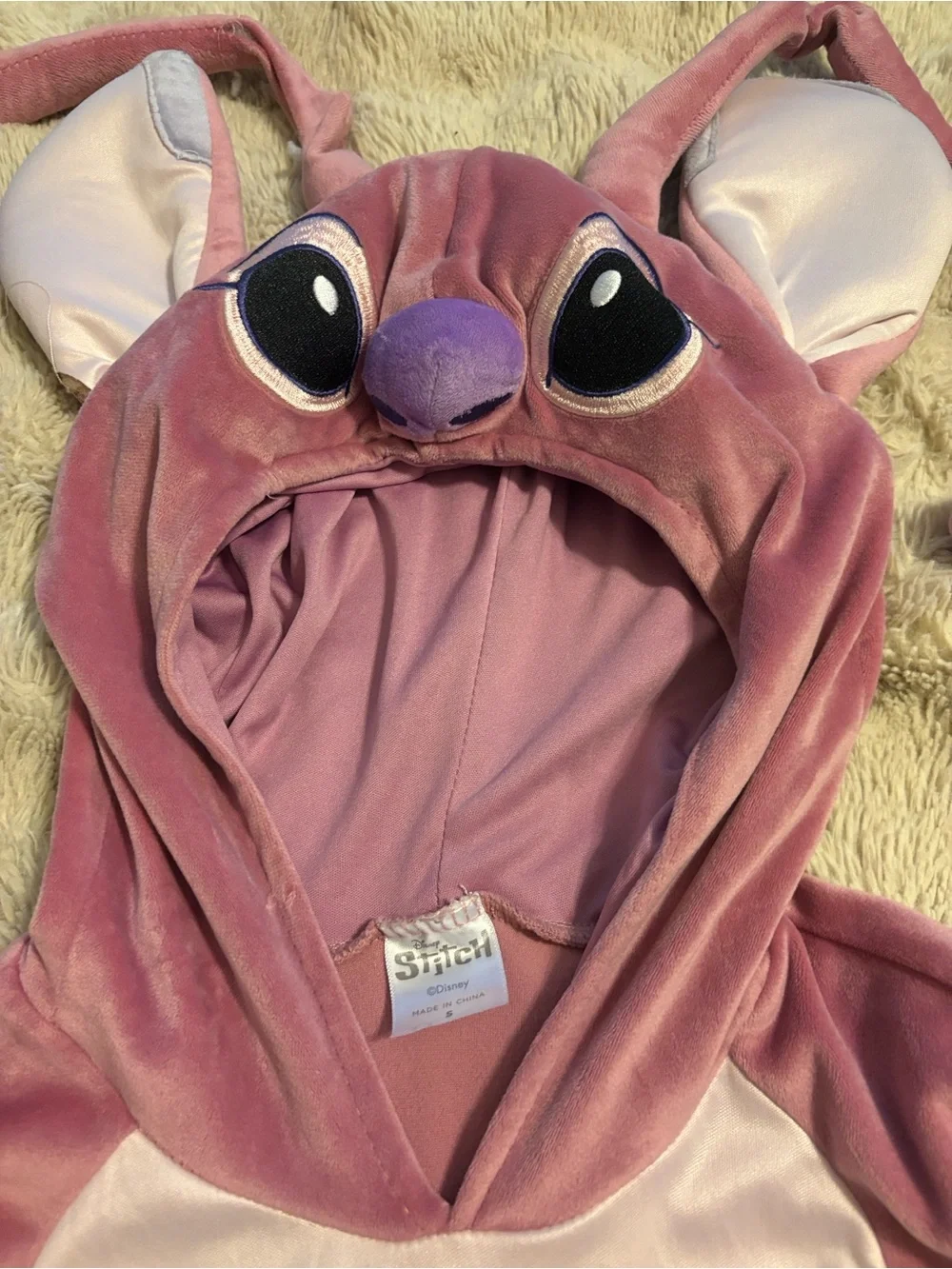 Disney Mauve Bunny Hoodie Dress Costume with Ear Hood